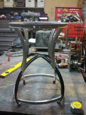 Custom Made Bike Wheel Stool