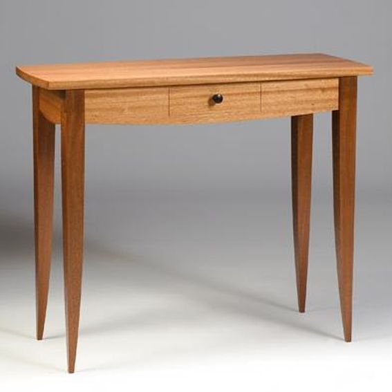 Custom Made Sapele Hall Table With Drawer. by Cyma Furniture Design
