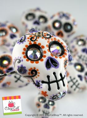 Custom Made Day Of The Dead Skulls - Rings, Pendants, Hair Clips, Weddings, Party