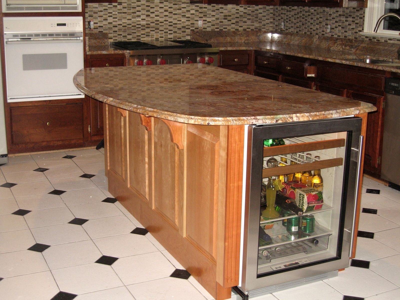 Handmade Kitchen Island With Winecooler And Granite Countertop by Ajc