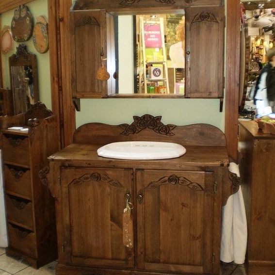 Custom Angelina 42"Bathroom Sink Vanity And Matching Pharmacie by