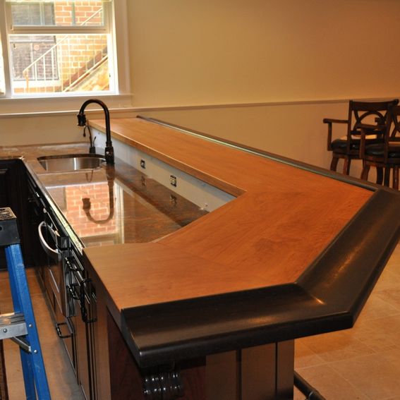 Hand Crafted American Cherry/Wenge Bar Top by CraftArt Direct