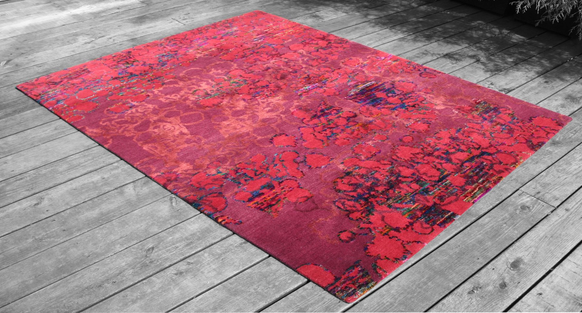 Hand Crafted Recycled Sari Silk Rug Series by Bean Studio