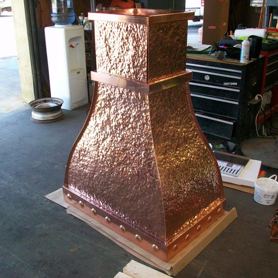 Hand Crafted Variety Of Custom Range Hoods by Ejmcopper, Inc