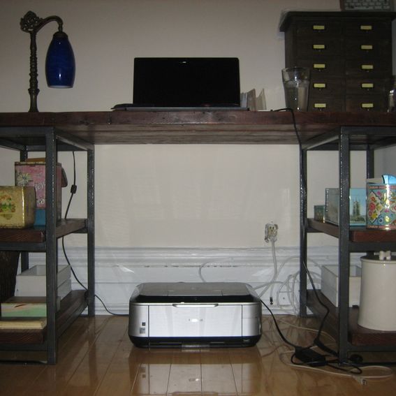 Custom Metal And Wood Office Desk by Homestead Furniture Company