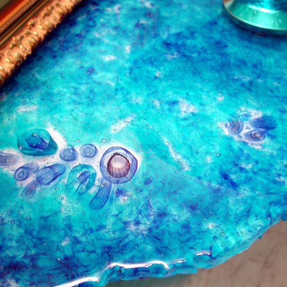 Buy a Hand Crafted Jamaica Blue Sink And Cast Cane Counter, made to order from C Scott