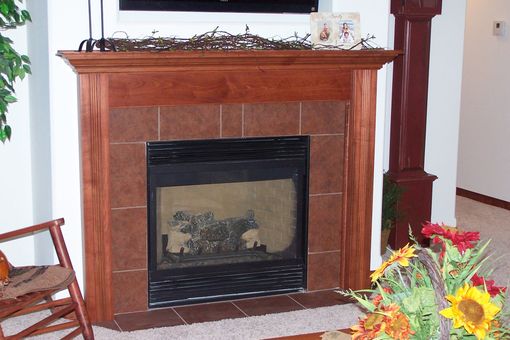 Custom Made Standard Brown Maple Surround- Stained. Parade Home Wausau Wisconsin.
