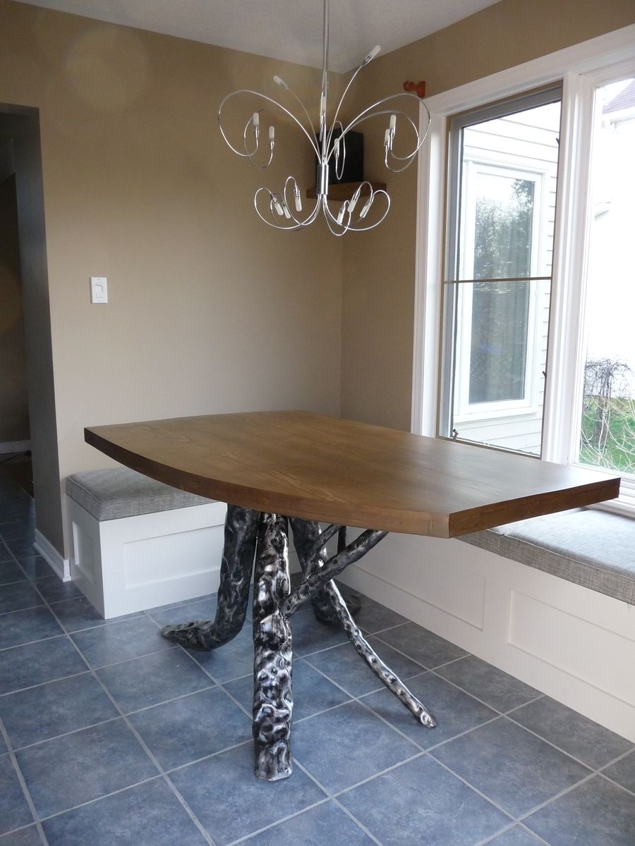 Custom Tree Like Table Metal And Wood by Townsmith Artisan