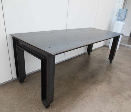 Custom Made Metal - Industrial Modern Plate Steel Table