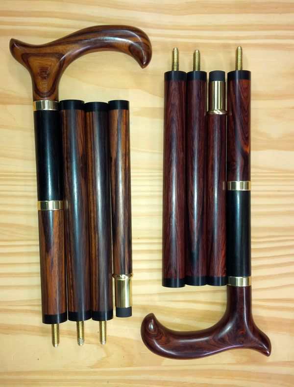 Hand Crafted Set Of Walking Canes With Screw Joints. by Walking Cane