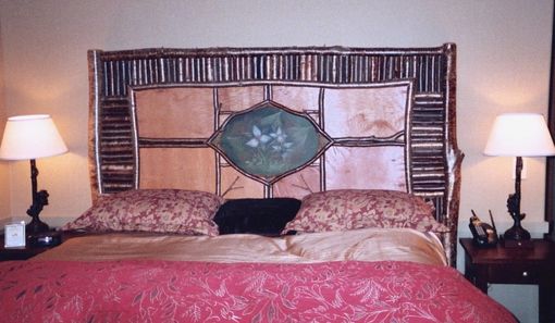 Custom Made Rustic Headboard With Oil Painting