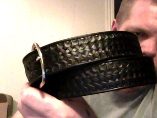 Custom Made Stamped Leather Belt
