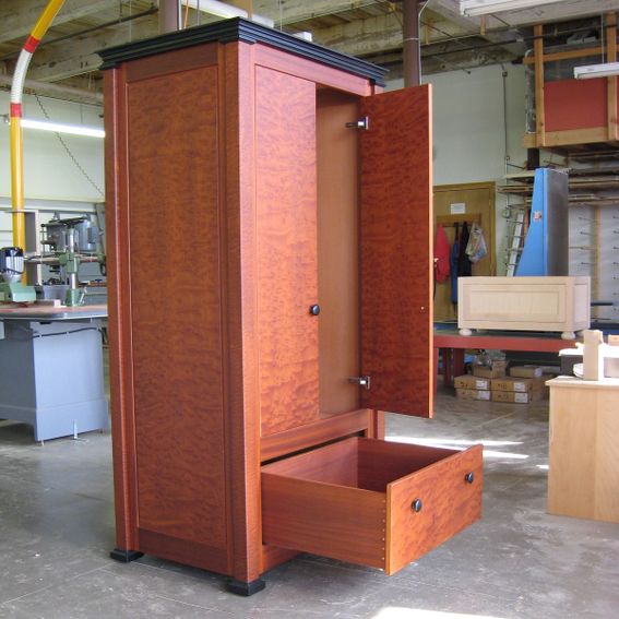 Handmade Personal Armoire Clothing Wardrobe by Rosette Custom Furniture