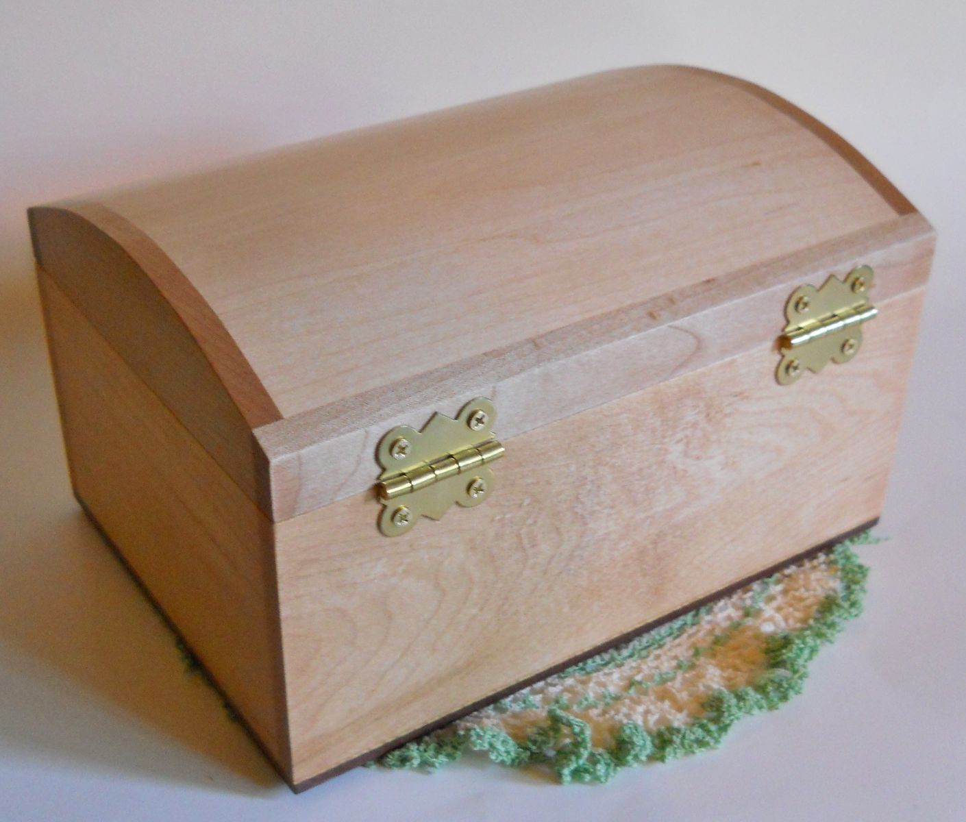 Custom Curved Top Maple Jewelry Box by Hearts Desire