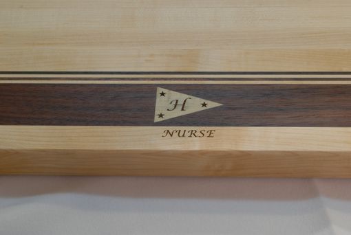 Custom Made Maple Walnut Edge Grain Cutting Board - Personalized Engraving