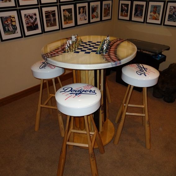 Custom Ultimate Baseball Man Cave Table by Vail Custom Woodworking
