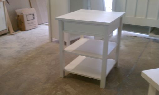 Custom Made White Bed Frame, Chifforobe, 2x End Tables, Entertainment Center