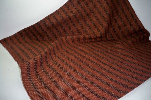 Custom Made Black Ticking Stripe With Red Rust Background Square