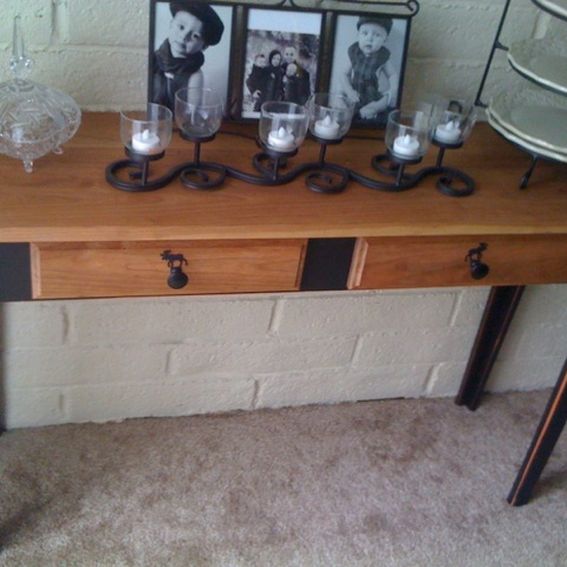 Custom Made Sofa Table by Windy Woods Custom Design