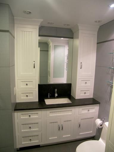 Hand Made Bathroom Vanity And Linen Cabinet by Edko Cabinets Llc 