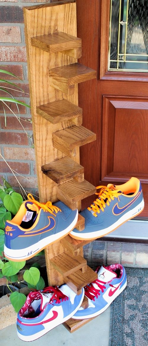 Handmade Unique Shoe Rack. Shoe Display. Wall Mountable by Z & Z