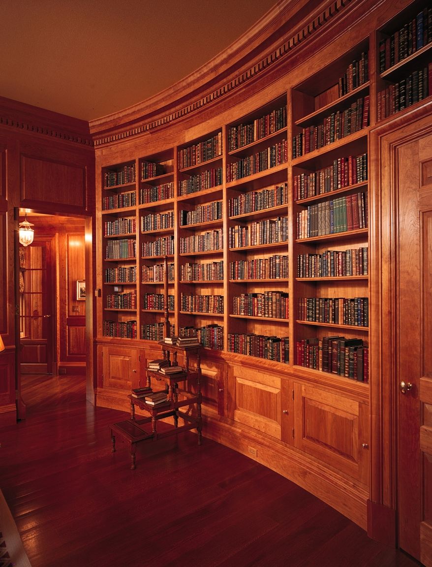 Custom Made Cherry Library By Culin And Colella Inc 