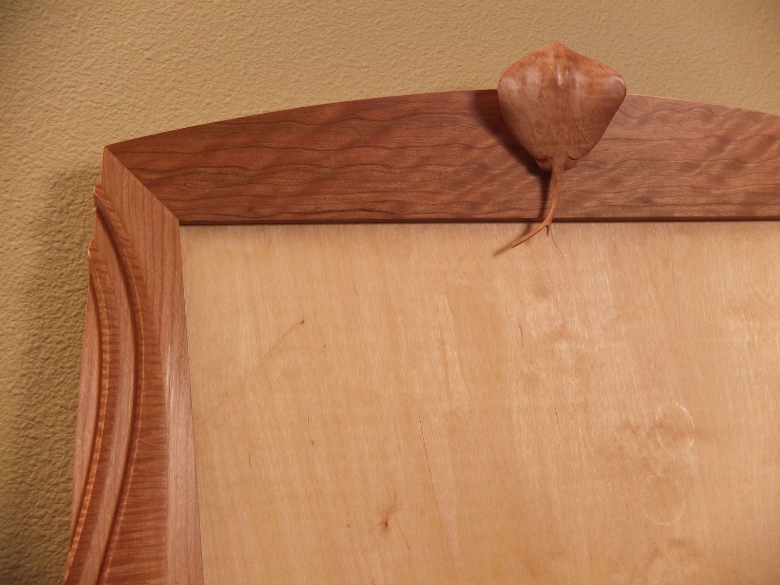 Handmade Cherry And Curly Maple Mirror Frame by Dogwood Design