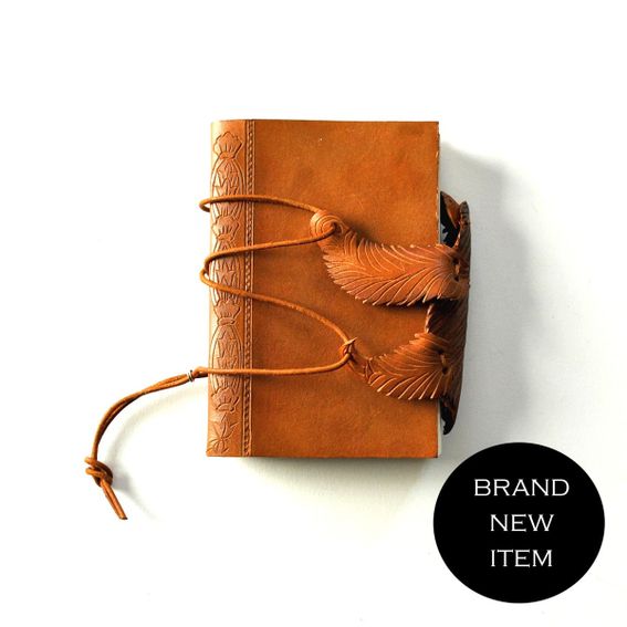 Custom Leather Journal With Sloth Clasp by Kara Ginther Leather Studio