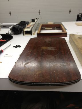 Custom Made Mahogany (Veneer) Table Repair & Refinish