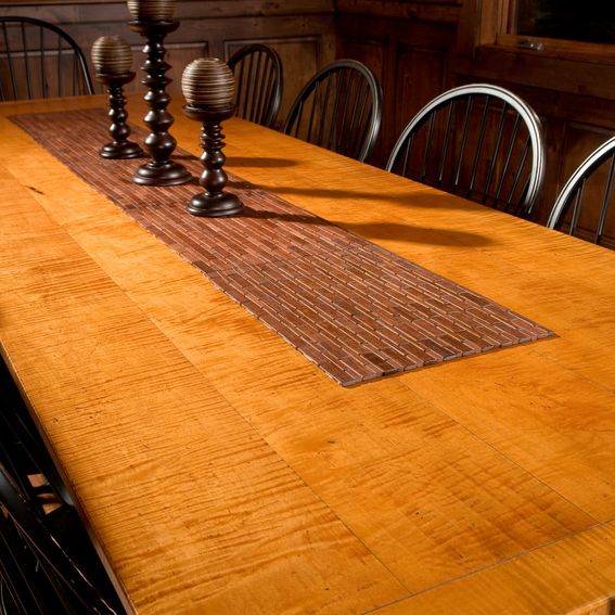 Custom 10' Tiger Maple Dining Table by Carolina Farm Table