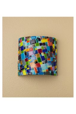 Custom Made Mosaic Glass Wall Sconce