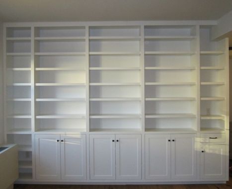 Custom Made Built-In Painted Bookcase