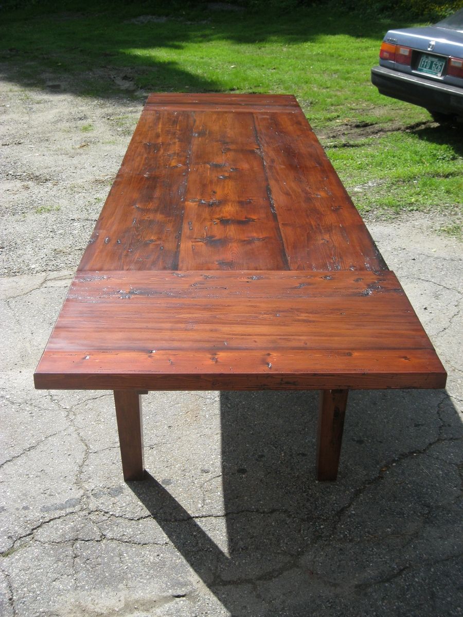 Handmade Vermont Reclaimed Lumber Farm Table by Spaulding's Furniture