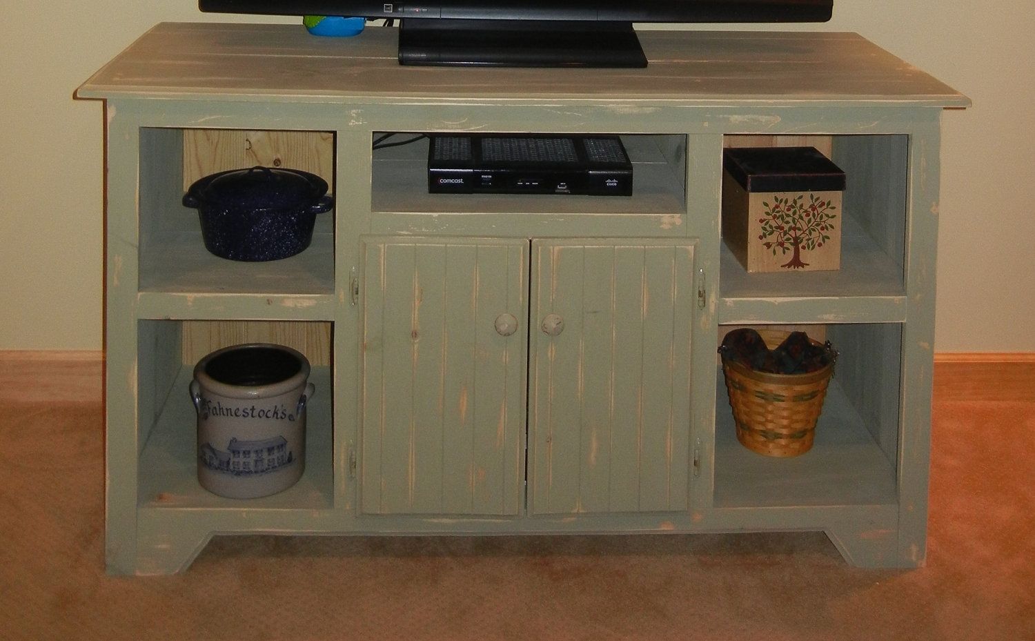 Hand Crafted Primitive Tv Stand by Rustic DeZigns