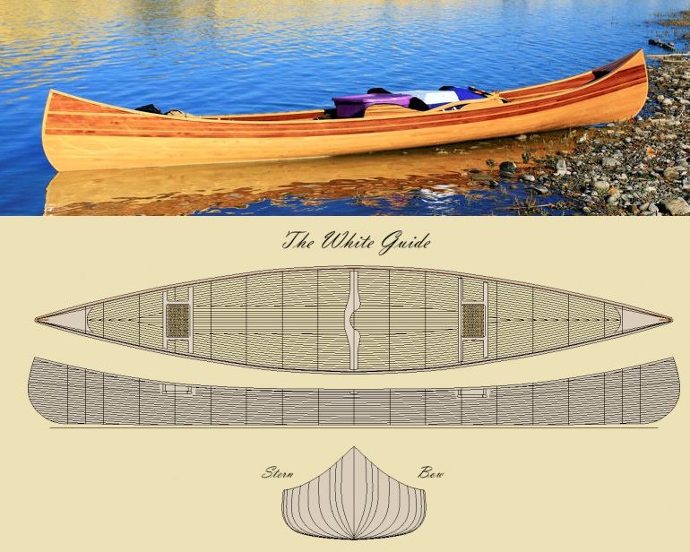 Hand Made 'The White Guide' Canoe Kit by The Newfound Woodworks, Inc 