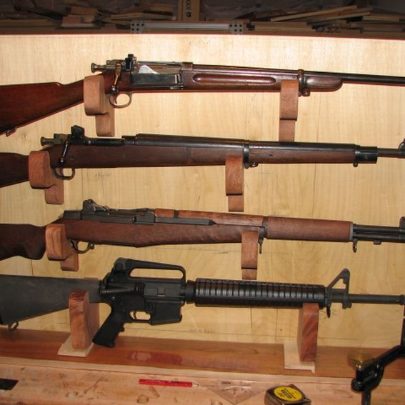 Hand Made Military Rifle Display Case by Kens Woodcraft
