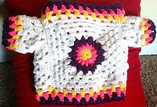 Custom Made Crocheted Baby Sweater