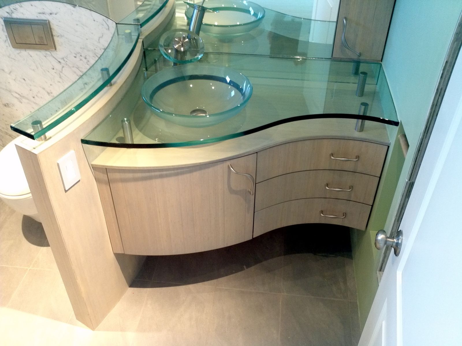 Curved Vanity For A Bathroom