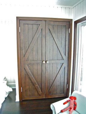 Custom Made Custom Reclaimed Wood Bi-Fold Closet Doors For A Luxury Home In Malibu