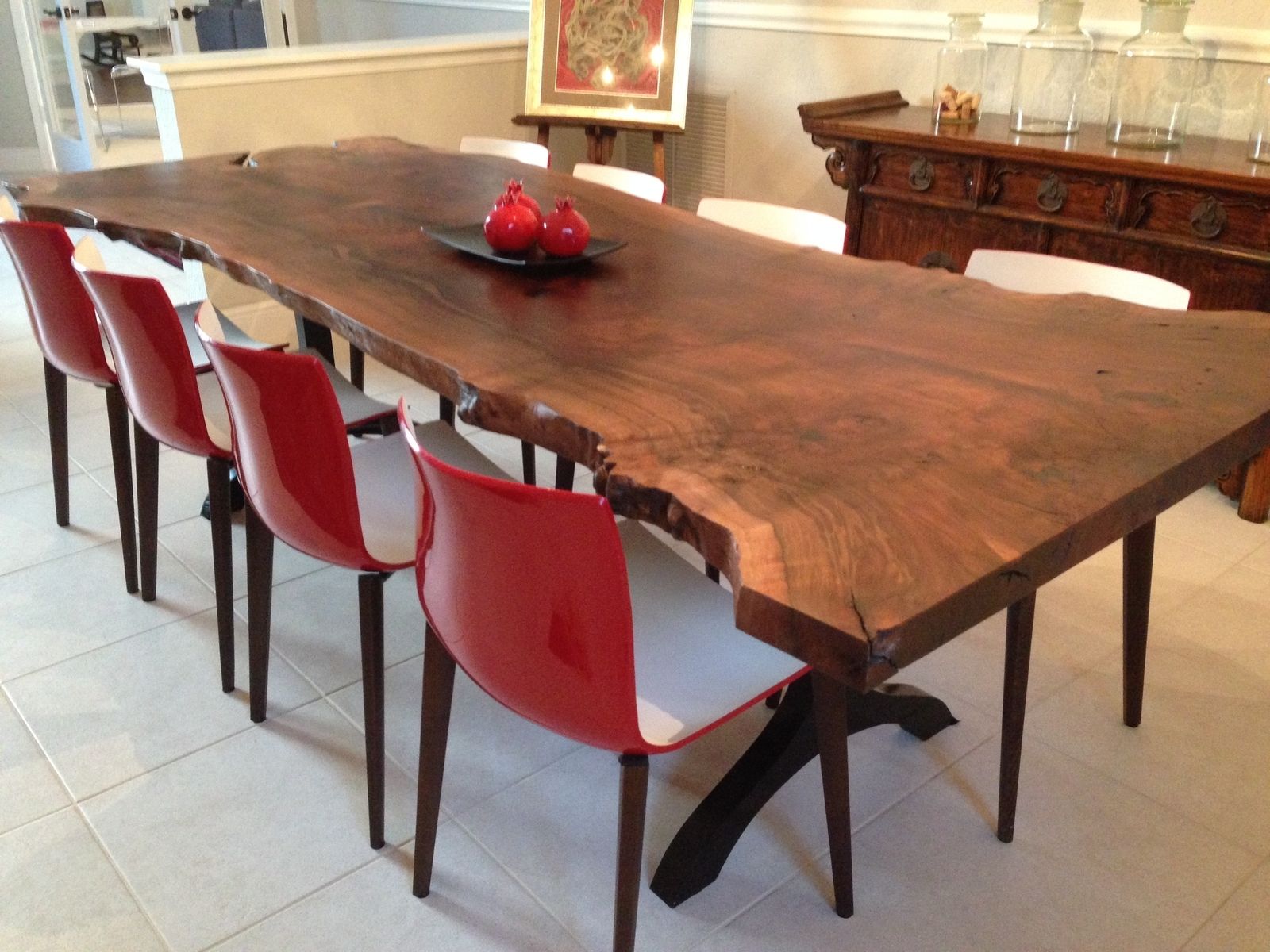 dining room table tree slab