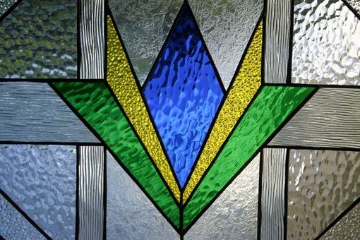 Custom Made Geometric Octagon Stained Glass Window