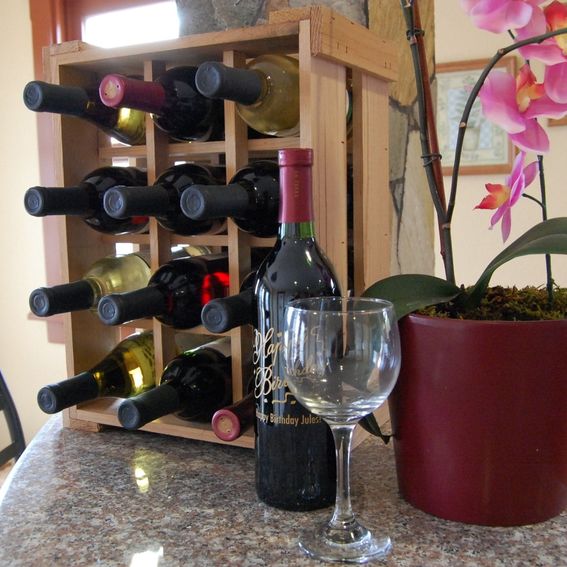 Custom Made Small Space Pantry Wine Rack Crate Handmade With Reclaimed