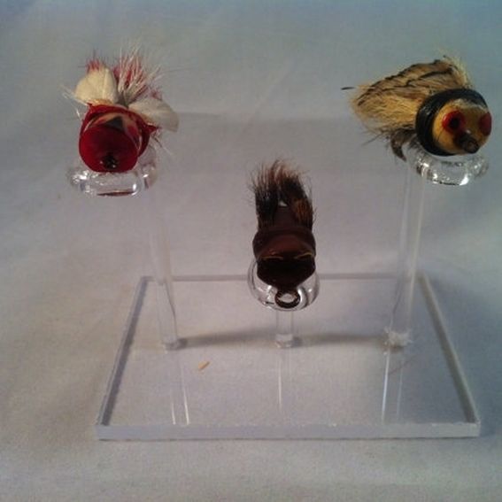 Hand Made Triple Fly Rod Lure Display Stand by Custom Display Stands