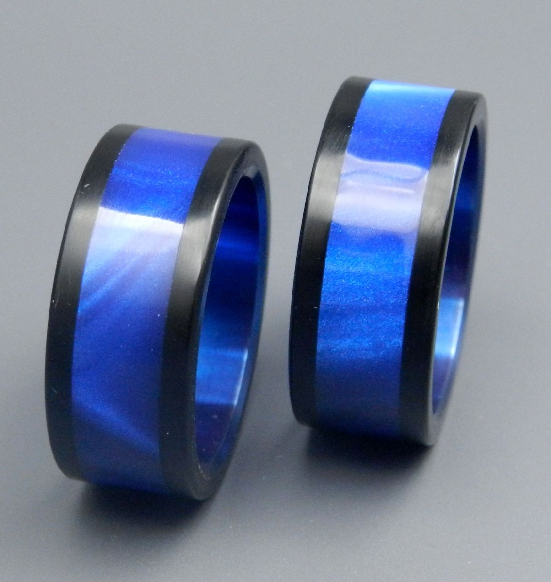 Custom titanium wedding rings