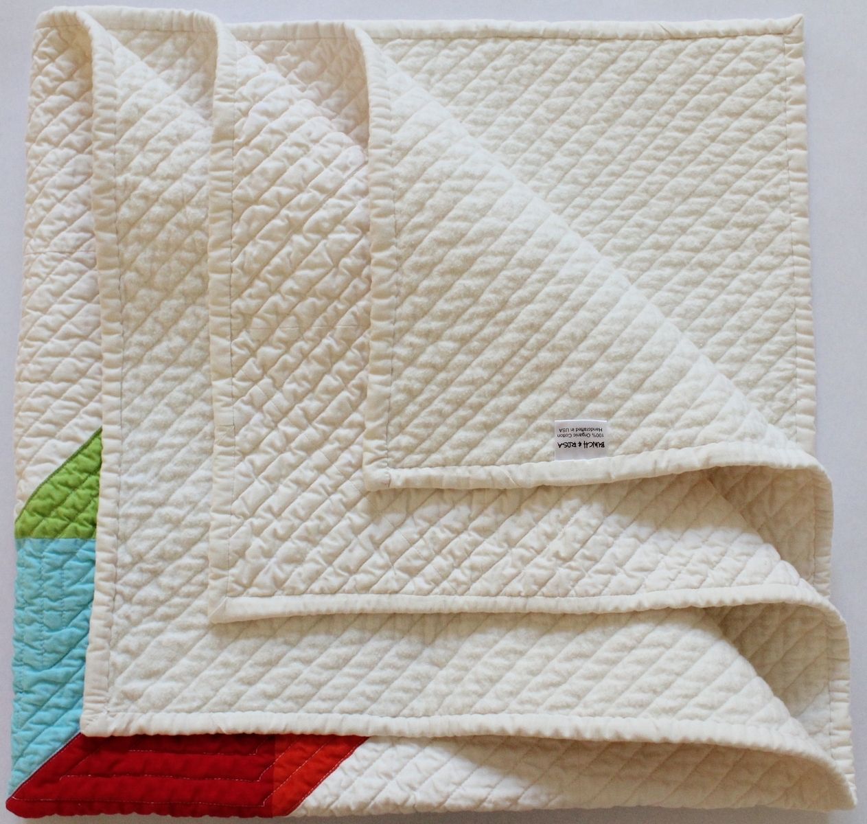 Custom Made Handcrafted Organic Cotton Baby Quilt by Bunch & Rosa