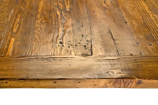 Custom Made Reclaimed Wood Stretcher Dining Table