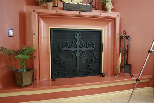 Custom Made Hand Forged Fireplace Screens