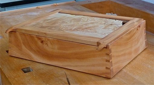Custom Made Horned Mahogany Keepsake Box
