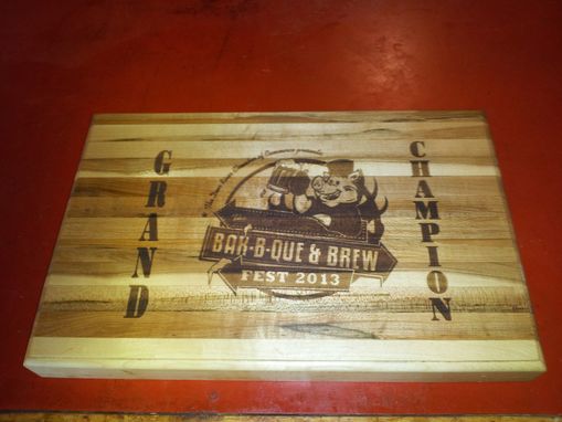Custom Made Personalized Cutting Boards / Serving Trays Engraved With Your Logo