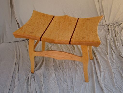 Custom Made Birdseye Maple Sitting Bench